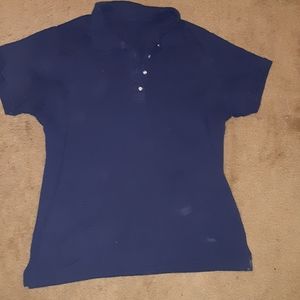 2 dark Blue collared polo